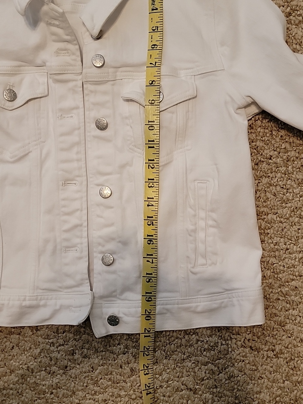 J. Crew Bright White Denim Jacket - Picture 8 of 9